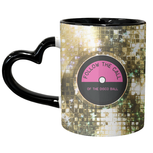 Say It with Vinyl: I Came To Disco - Gold - unique mug by Luxe and Loco