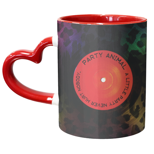 Say it with Vinyl - Party Animal - unique mug by Luxe and Loco