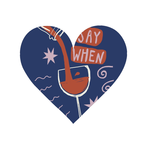 Say When Red Wine Print - Magnet by Giddy Kipper