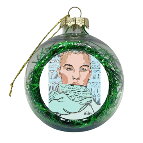 Scarfboy - xmas bauble by Haizea Sayar