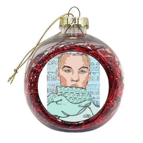 Scarfboy - xmas bauble by Haizea Sayar