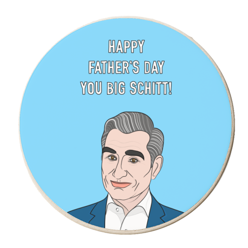 Schitt Father's Day Greeting - personalised beer coaster by Adam Regester