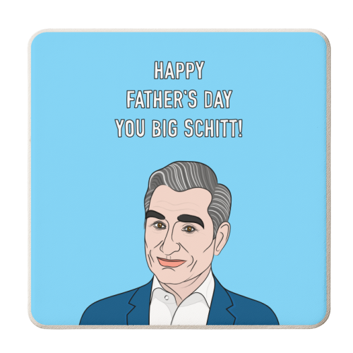 Schitt Father's Day Greeting - personalised beer coaster by Adam Regester