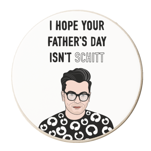 Schitt Father's Day - personalised beer coaster by Adam Regester