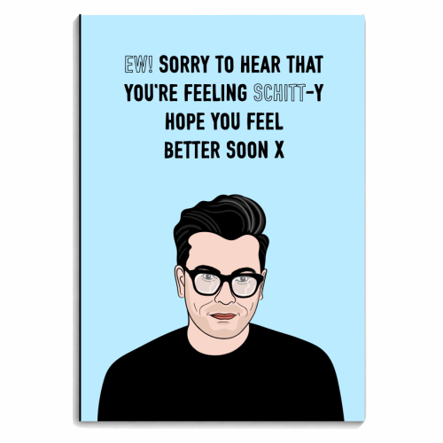 Schitt Get Well Message - personalised A4, A5, A6 notebook by Adam Regester