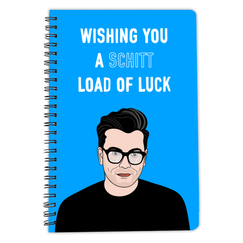 Schitt Loads Of Luck Card - personalised A4, A5, A6 notebook by Adam Regester