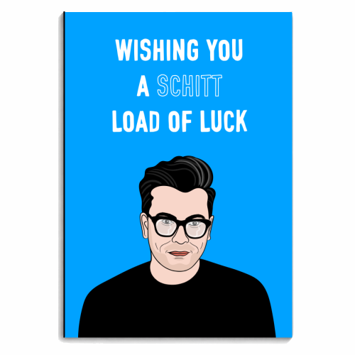 Schitt Loads Of Luck Card - personalised A4, A5, A6 notebook by Adam Regester