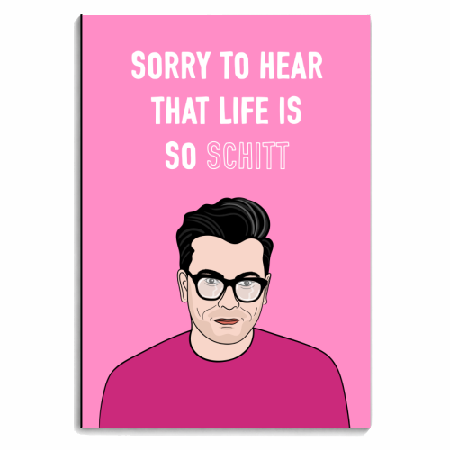 Schitt Sorry Message - personalised A4, A5, A6 notebook by Adam Regester