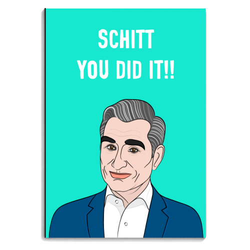 Schitt You Did It!! - personalised A4, A5, A6 notebook by Adam Regester
