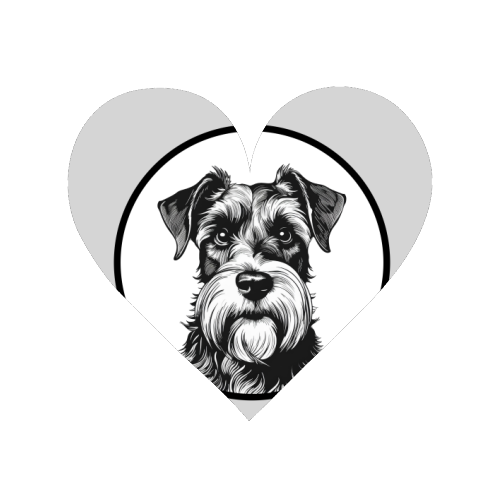 Schnauzer Dog Cameo Portrait (Grey) - Magnet by Adam Regester
