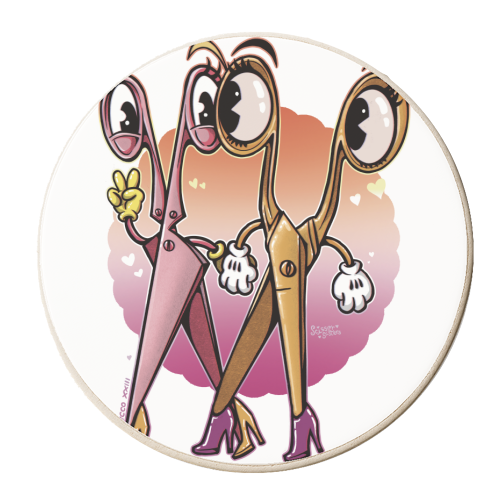 Scissors Sisters - personalised beer coaster by ARTECCO