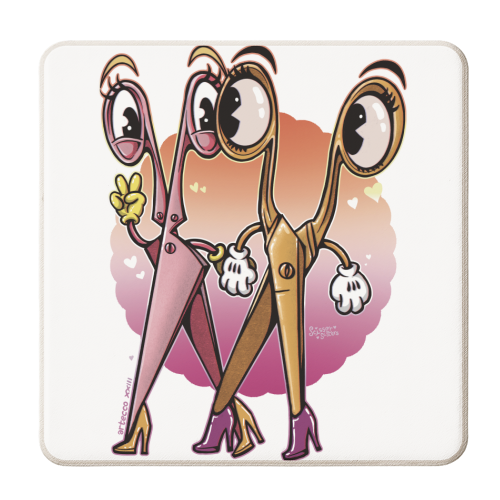 Scissors Sisters - personalised beer coaster by ARTECCO