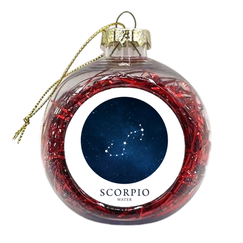 SCORPIO - xmas bauble by Paper Deep Design