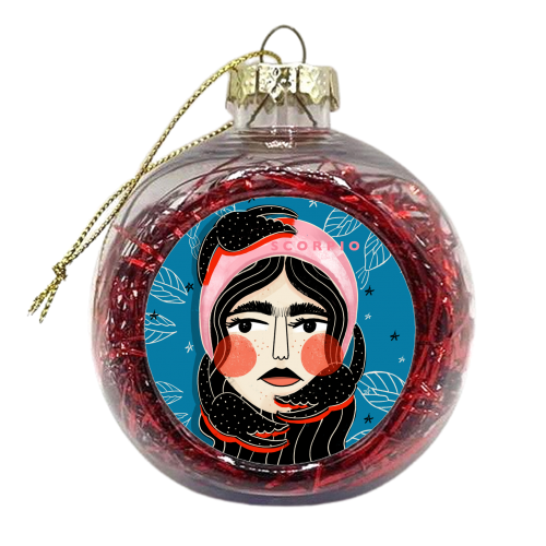 SCORPIO GIRL - xmas bauble by Nichola Cowdery