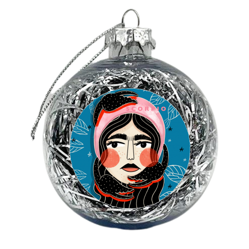 SCORPIO GIRL - xmas bauble by Nichola Cowdery