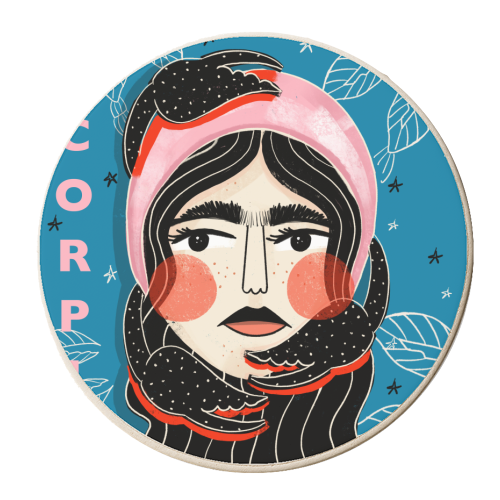 SCORPIO GIRL - personalised beer coaster by Nichola Cowdery