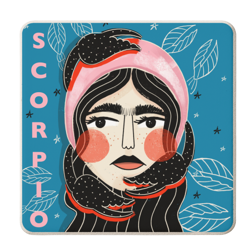 SCORPIO GIRL - personalised beer coaster by Nichola Cowdery