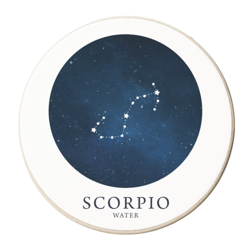 SCORPIO - personalised beer coaster by Paper Deep Design