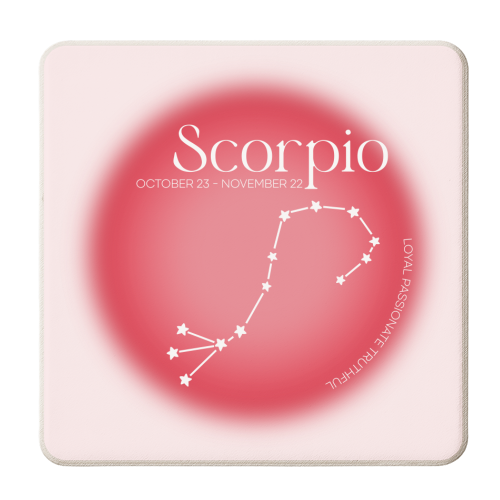 Scorpio - personalised beer coaster by Pink and Pip
