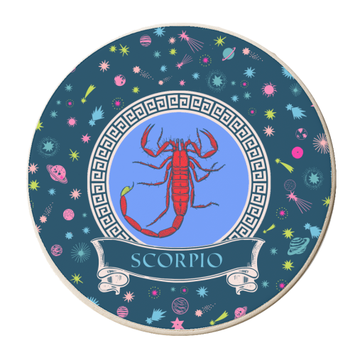 Scorpio - personalised beer coaster by Wallace Elizabeth