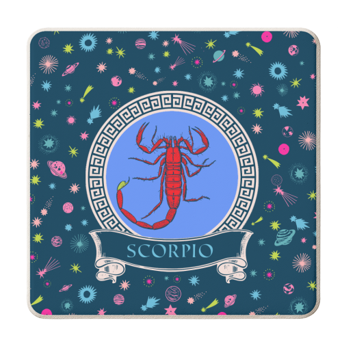Scorpio - personalised beer coaster by Wallace Elizabeth