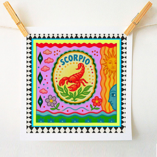 Scorpio star sign - A1 - A4 art print by Wallace Elizabeth