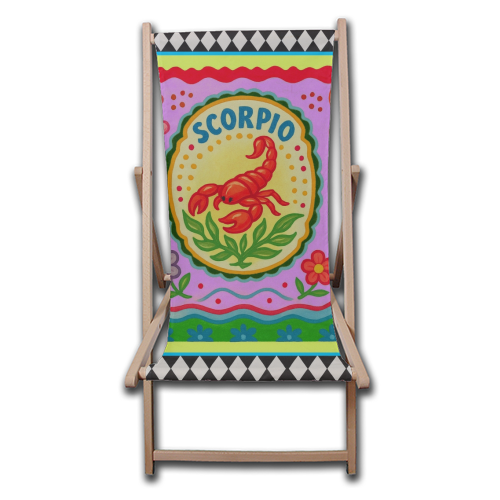 Scorpio star sign - canvas deck chair by Wallace Elizabeth