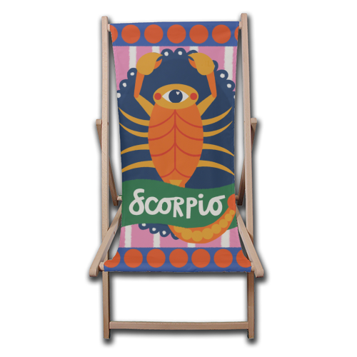 Scorpio Star Sign Design - canvas deck chair by AbiGoLucky
