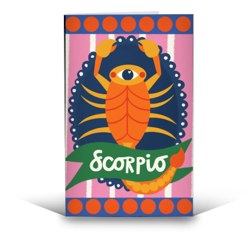 Scorpio Star Sign Design - funny greeting card by AbiGoLucky