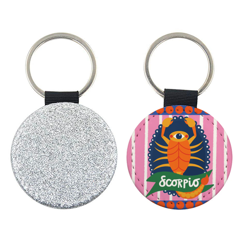 Scorpio Star Sign Design - keyring by AbiGoLucky