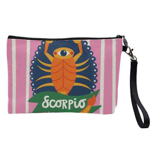Scorpio Star Sign Design - pretty makeup bag by AbiGoLucky