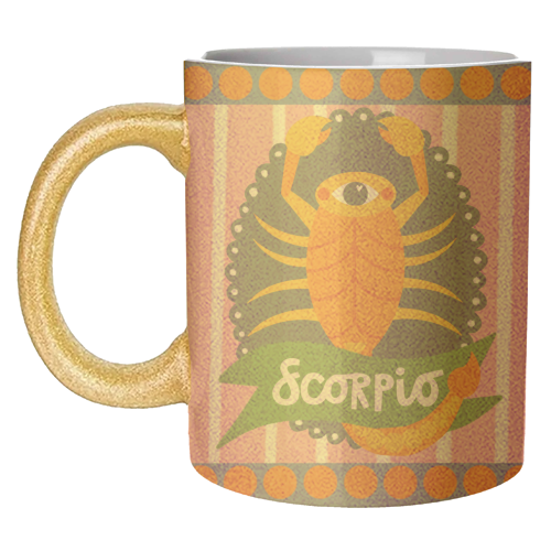 Scorpio Star Sign Design - unique mug by AbiGoLucky