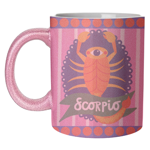 Scorpio Star Sign Design - unique mug by AbiGoLucky