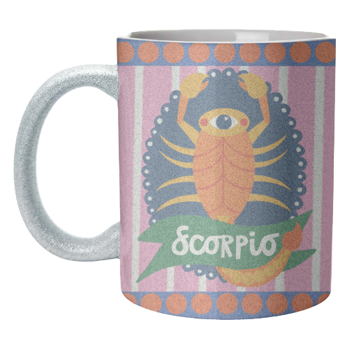 Scorpio Star Sign Design - unique mug by AbiGoLucky