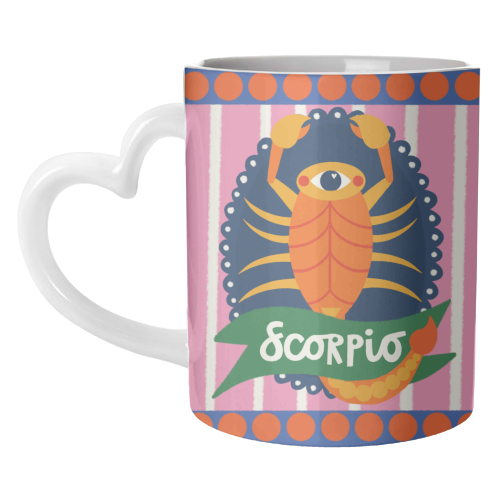Scorpio Star Sign Design - unique mug by AbiGoLucky