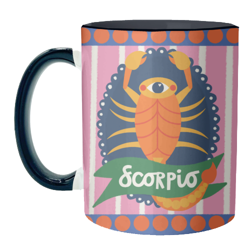 Scorpio Star Sign Design - unique mug by AbiGoLucky
