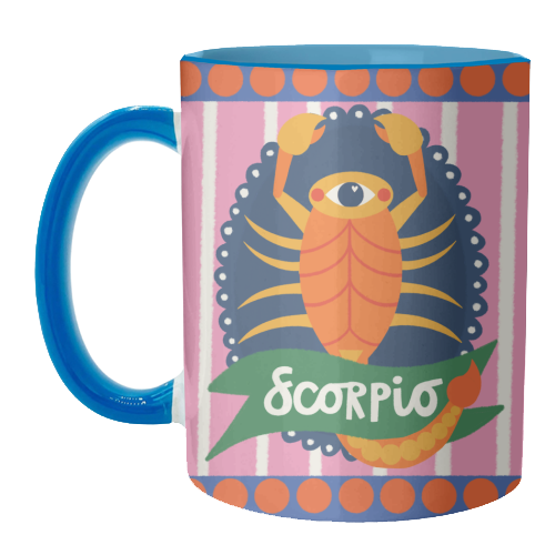 Scorpio Star Sign Design - unique mug by AbiGoLucky