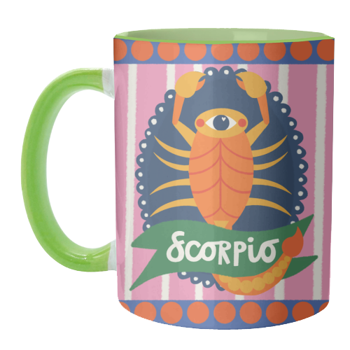 Scorpio Star Sign Design - unique mug by AbiGoLucky