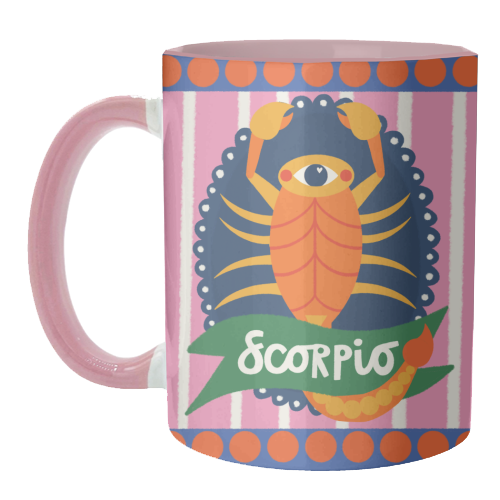 Scorpio Star Sign Design - unique mug by AbiGoLucky