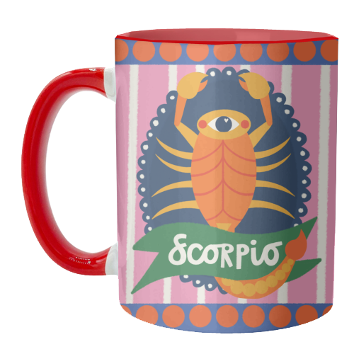 Scorpio Star Sign Design - unique mug by AbiGoLucky