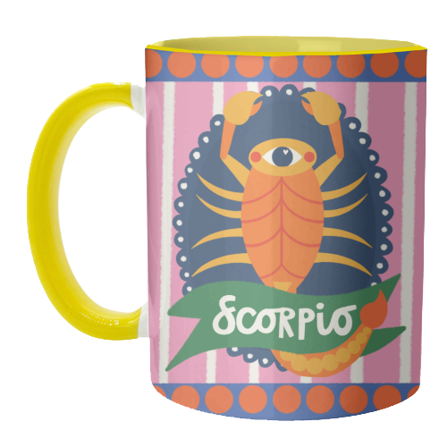 Scorpio Star Sign Design - unique mug by AbiGoLucky
