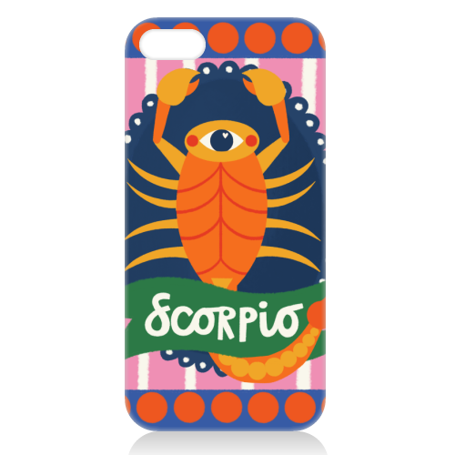 Scorpio Star Sign Design - unique phone case by AbiGoLucky
