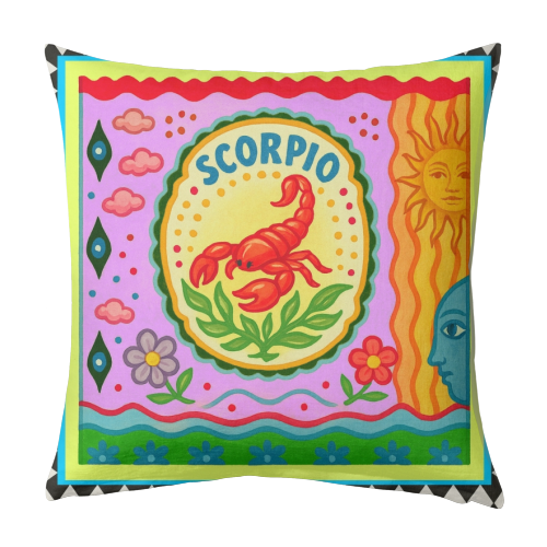 Scorpio star sign - designed cushion by Wallace Elizabeth