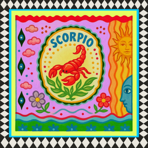 Scorpio star sign - Die Cut Sticker by Wallace Elizabeth