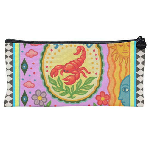 Scorpio star sign - flat pencil case by Wallace Elizabeth