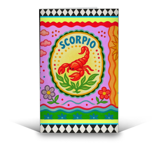 Scorpio star sign - funny greeting card by Wallace Elizabeth
