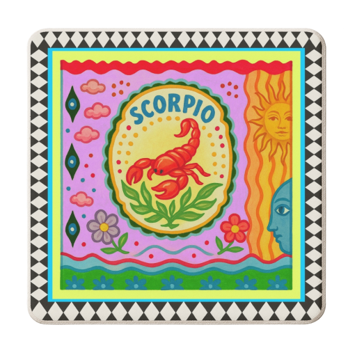Scorpio star sign - personalised beer coaster by Wallace Elizabeth