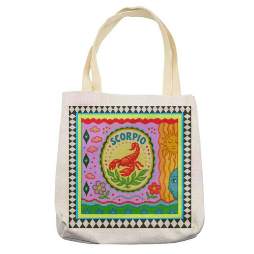 Scorpio star sign - printed canvas tote bag by Wallace Elizabeth