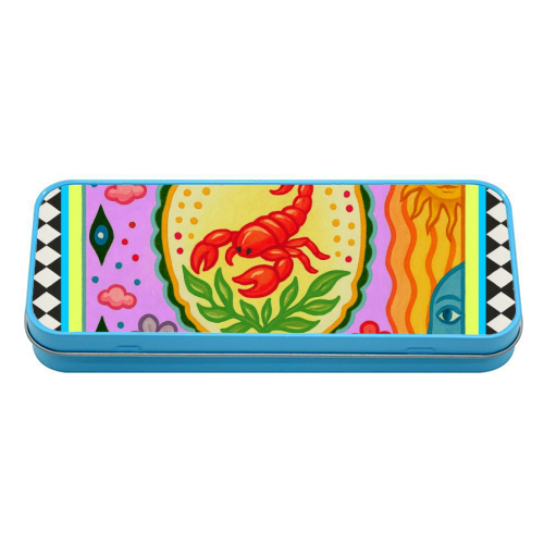 Scorpio star sign - tin pencil case by Wallace Elizabeth