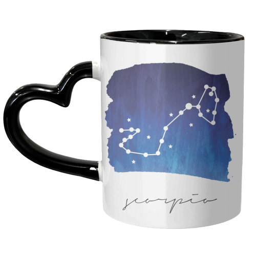 Scorpio Zodiac Constellation - unique mug by Toni Scott